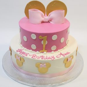 2 Tier Minnie Mouse Ears Cake