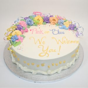 Buttercream Flowers with Ducks & Baby decorations