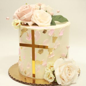 Modern Textured Mirrored Cross Design