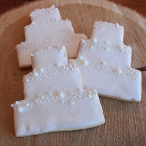 Pearl Wedding Cake Cookie Favors